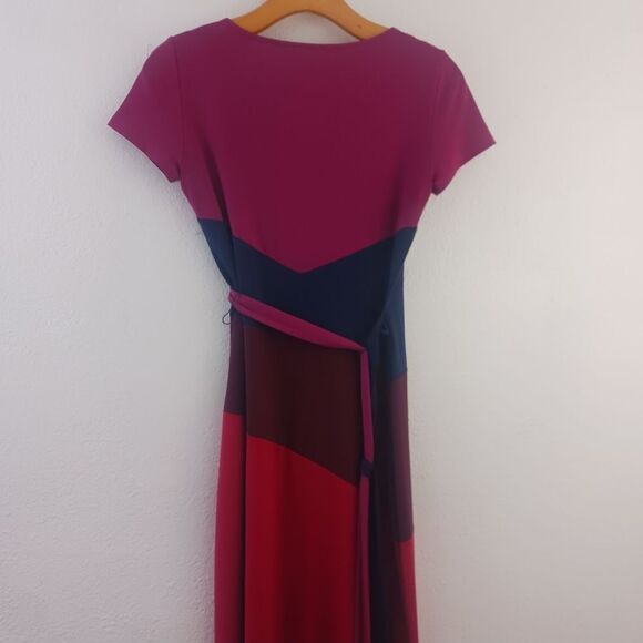 BCBG color block wrap-style dress size XS - Picture 5 of 8